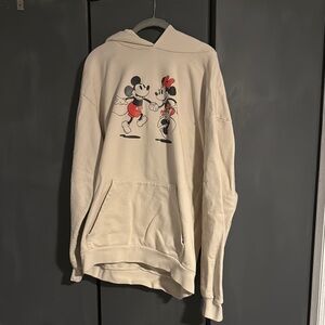 Disney Beige Mickey and Minnie Men's Sweater